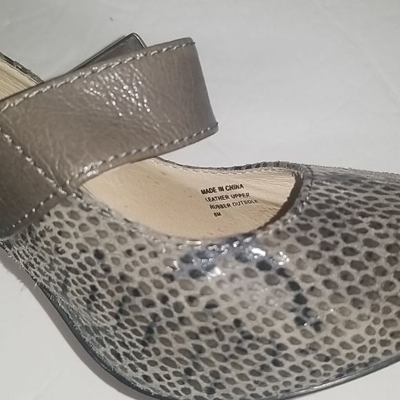 Michael Kors Snakeskin Open-Toe Block Heels - Picture 4 of 6